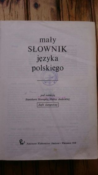 Mały słownik języka polskiego, PWN, stara książka