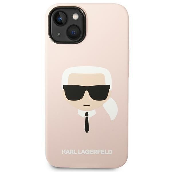 Etui Karl Lagerfeld do iPhone 14 - Różowy Silikon z Mikrofibrą