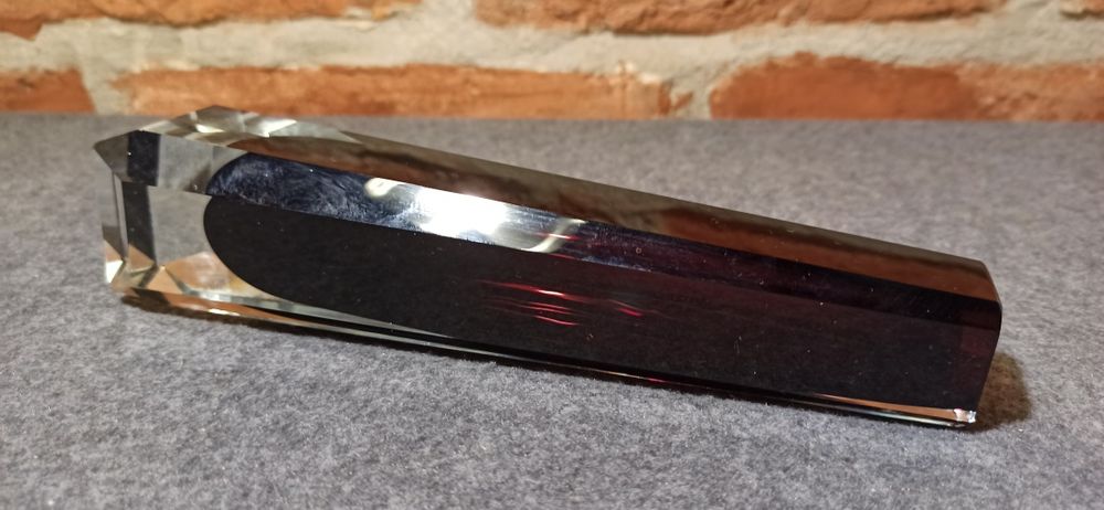 Flakon Wazon Murano tech. Sommerso Szafir oraz odcień karmazyn H 20,5