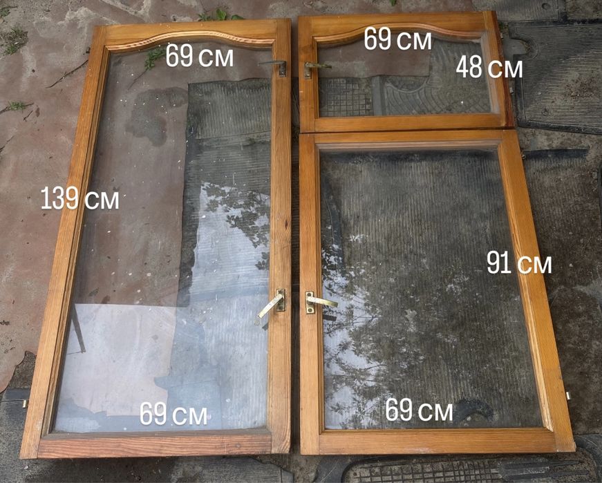 Продам лаковані деревʼяні вікна