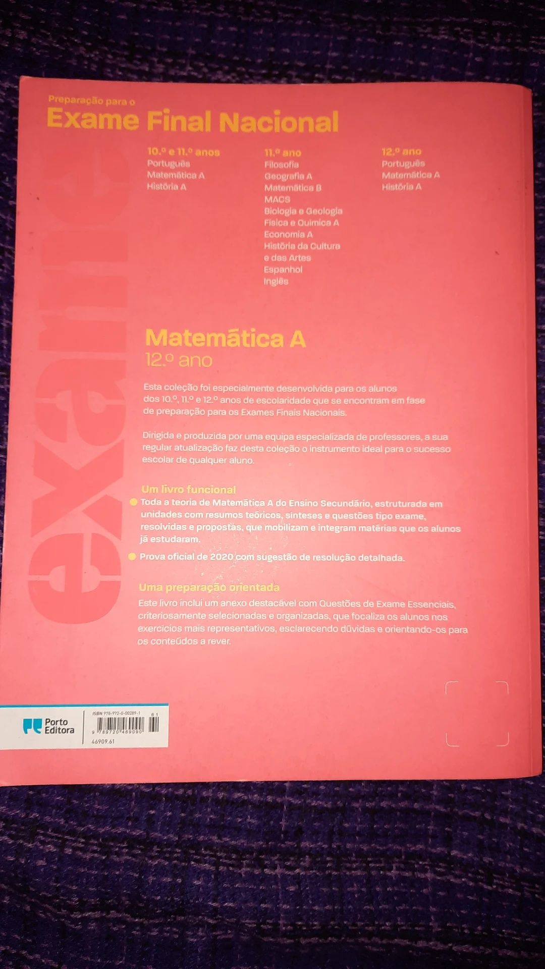 Livro de preparação para o exame de Matemática A