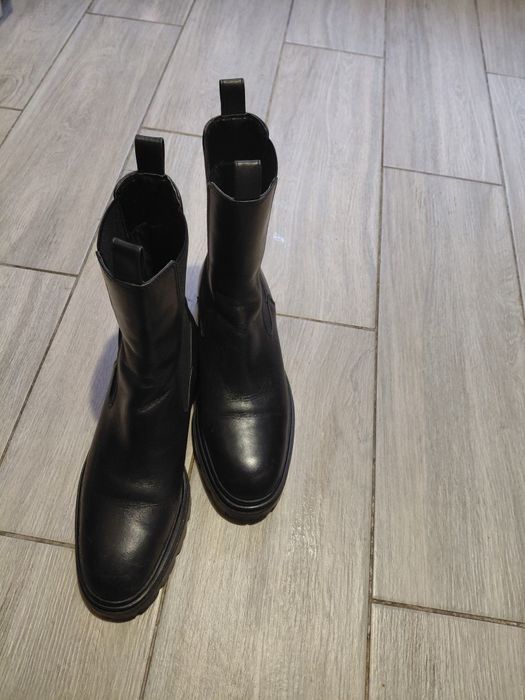 Челсі, черевики, взуття шкіряне zara