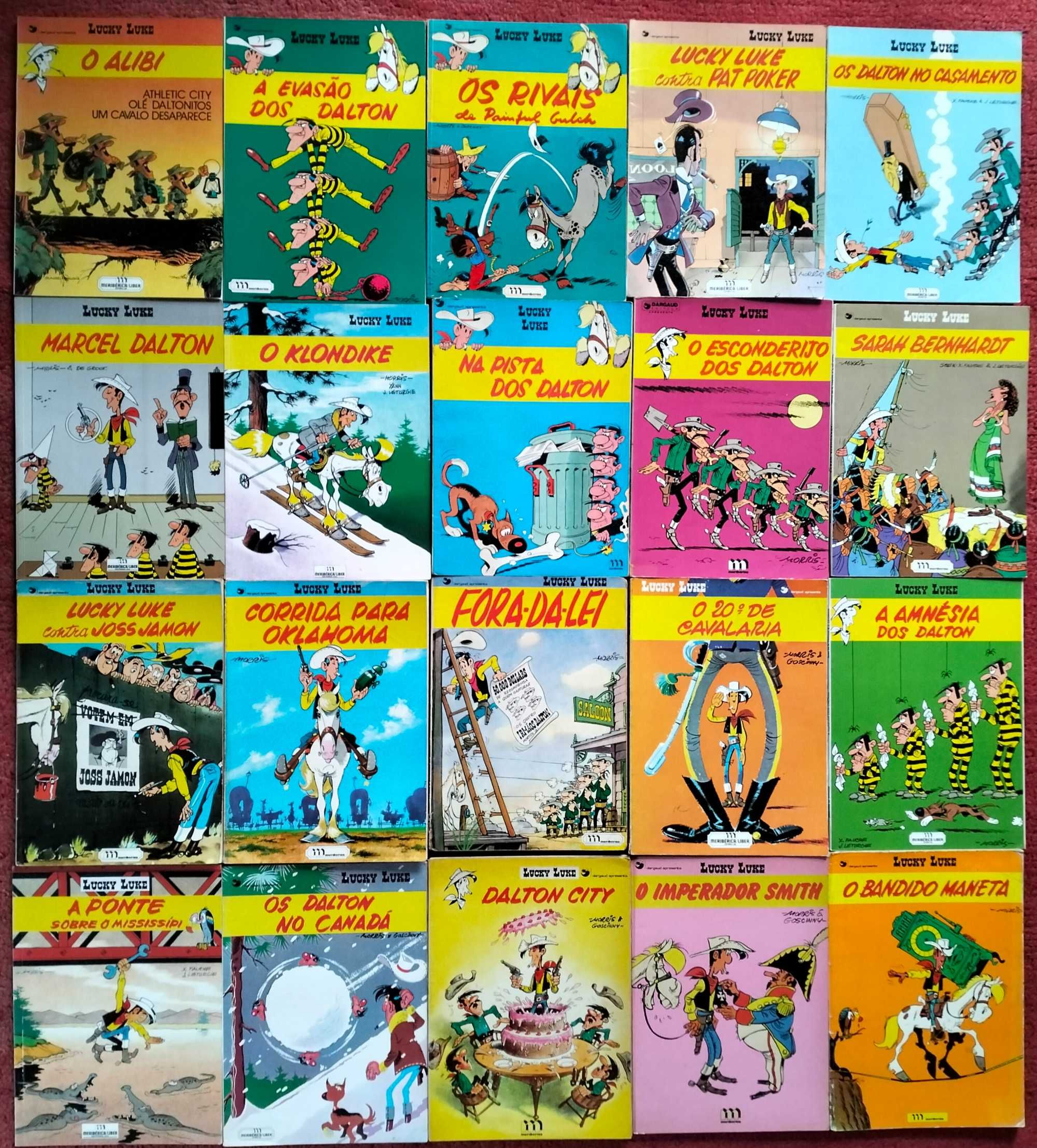 Lucky Luke Ed. Meribérica/Liber em português, várias primeiras ediçôes