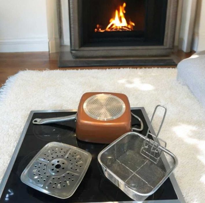 Сковорода з фритюрницею з антипригарним покриттям