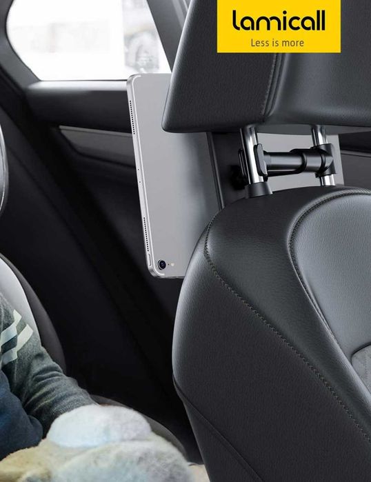 Lamicall Uchwyt samochodowy na tablet, uchwyt samochodowy na zagłówek