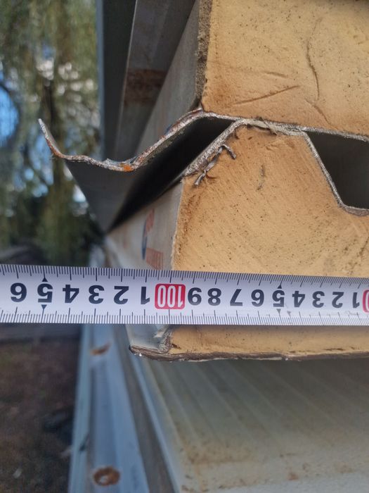 Płyta warstwowa dachowa 6 cm piana  szara