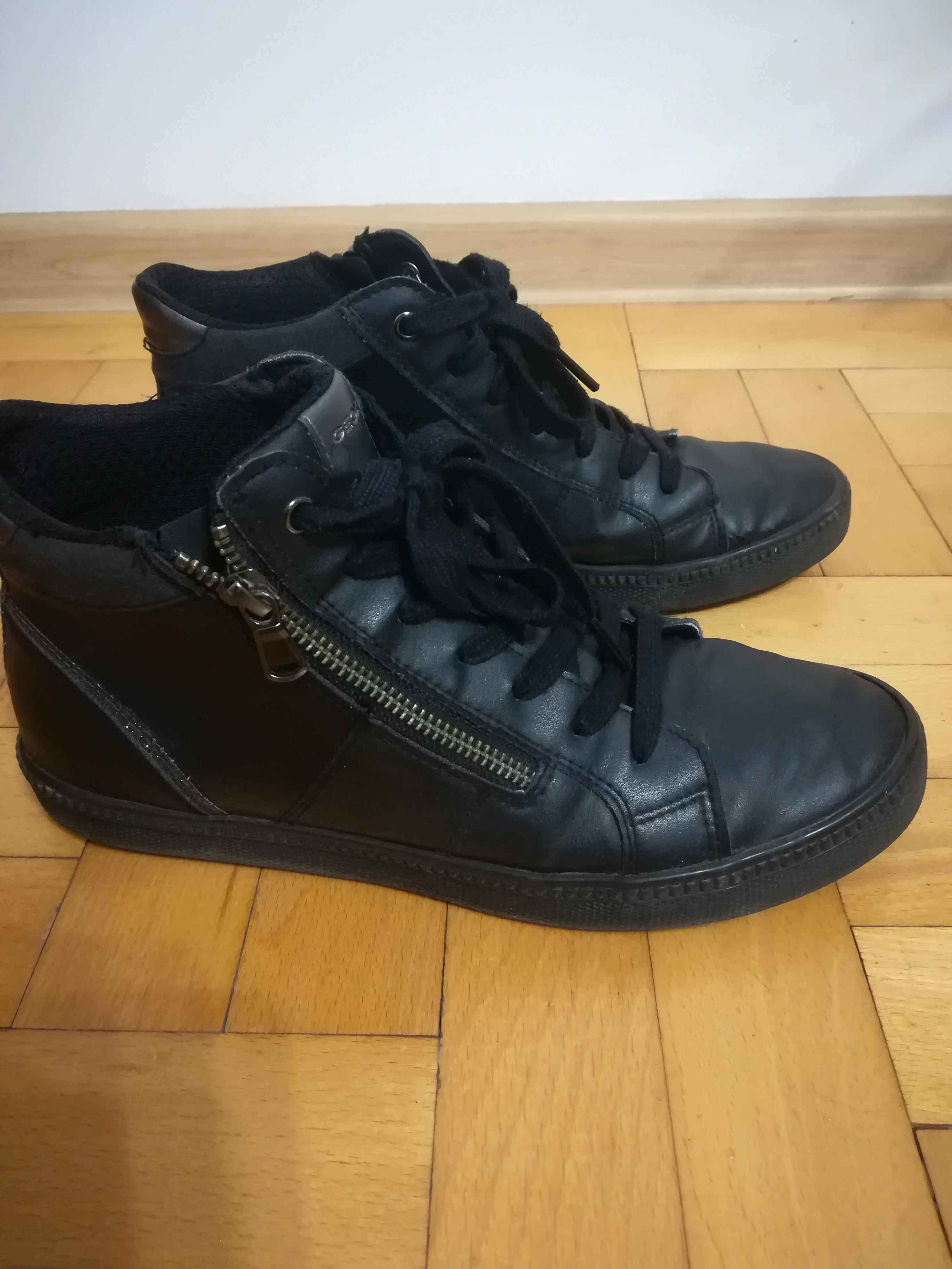 Geox Sneakersy czarne botki