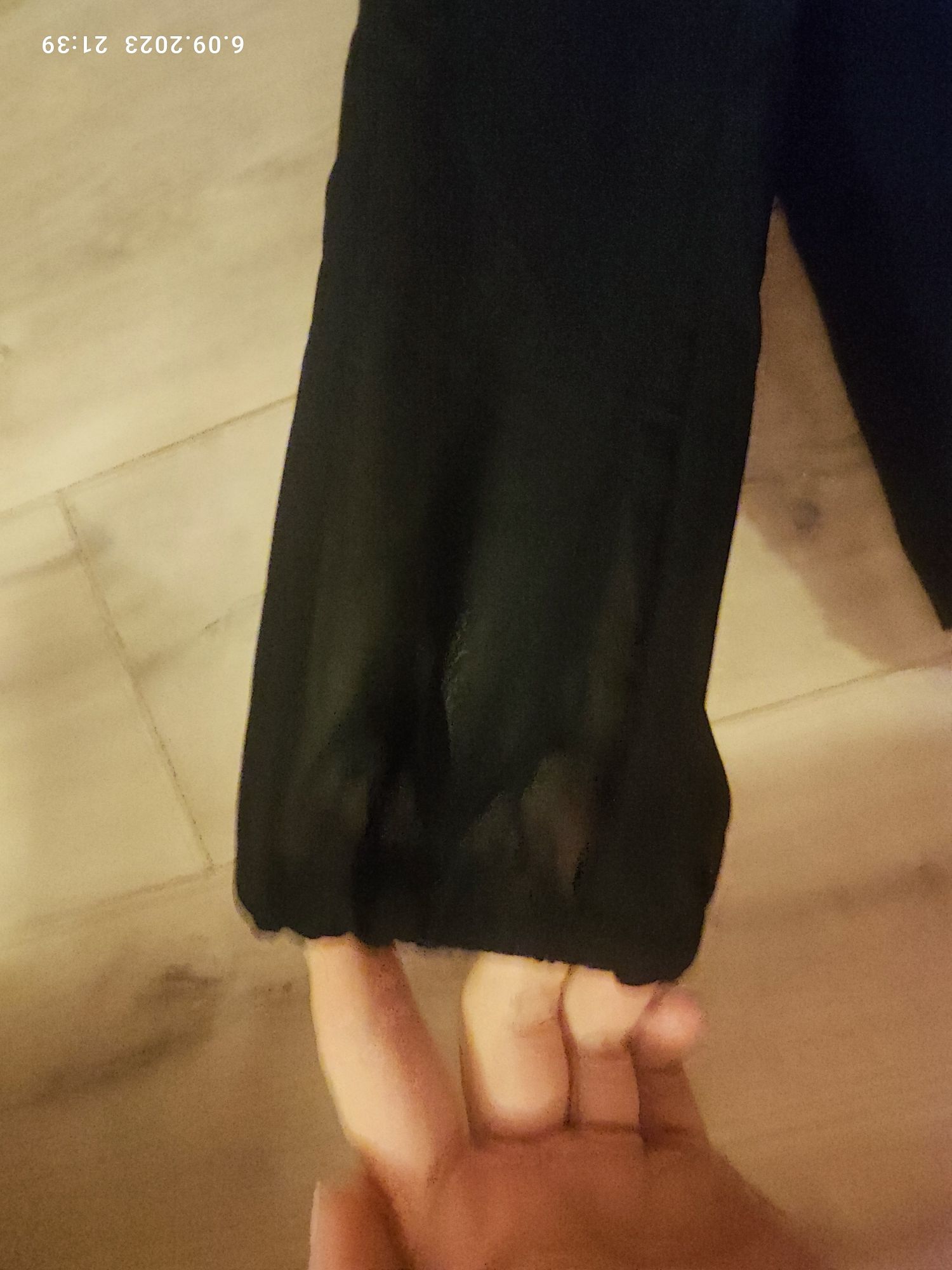 Bluzka zwiewna czarna Cubus