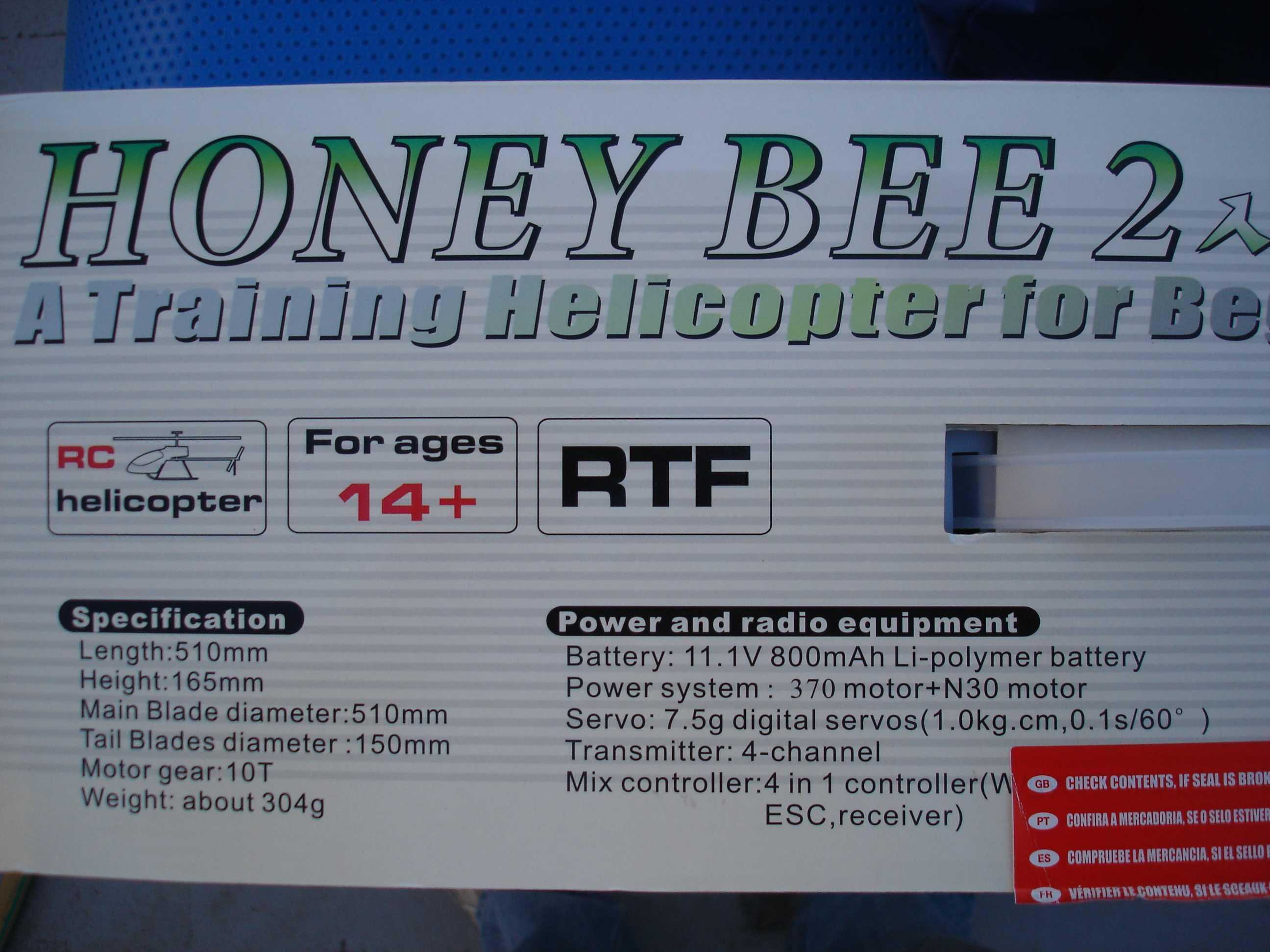 Helicoptero telecomandado 4CH - E-sky Honee Bee 2