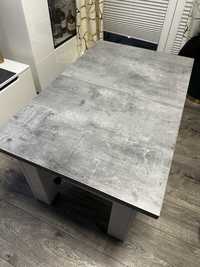 Ława rozkladana stolik ławostół szary beton/ biały. Jak Nowy.