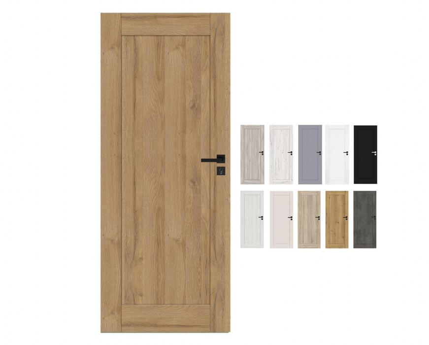Drzwi wewnętrzne ELEGANCE Windoor - dąb górski - w kolorze drewna MDF