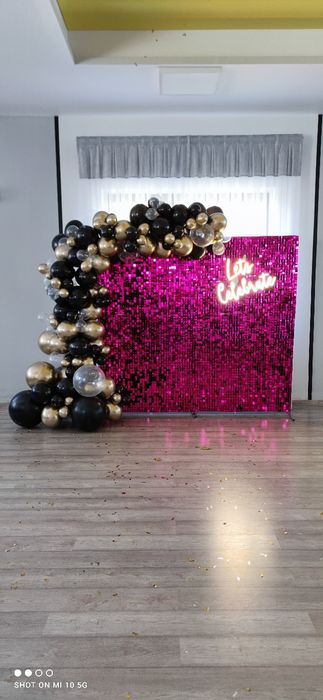 Ścianki foto, ścianki cekinowe, Chrzest, Komunia, Roczek, 18, urodziny