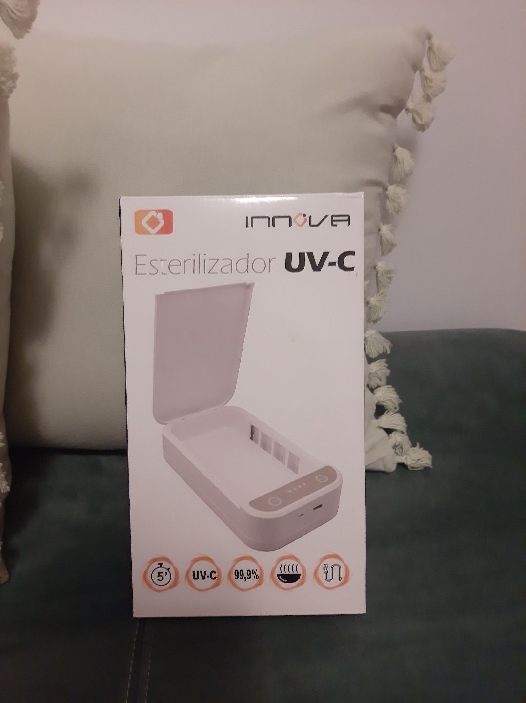 Caixa esterilização telemóveis, fones,óculos etc