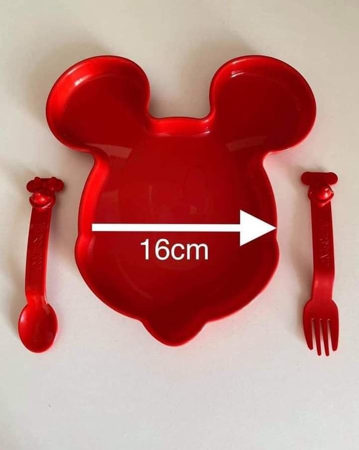 Prato + Garfo + Colher Disney - Tupperware