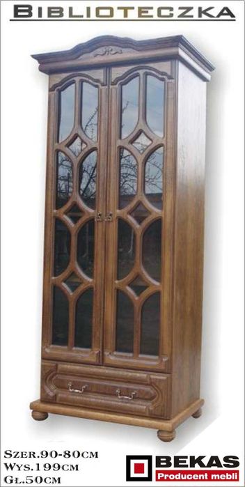 Prześliczna Biblioteczka 140` (3D-2S) Clasik Orzech Bekas Producent
