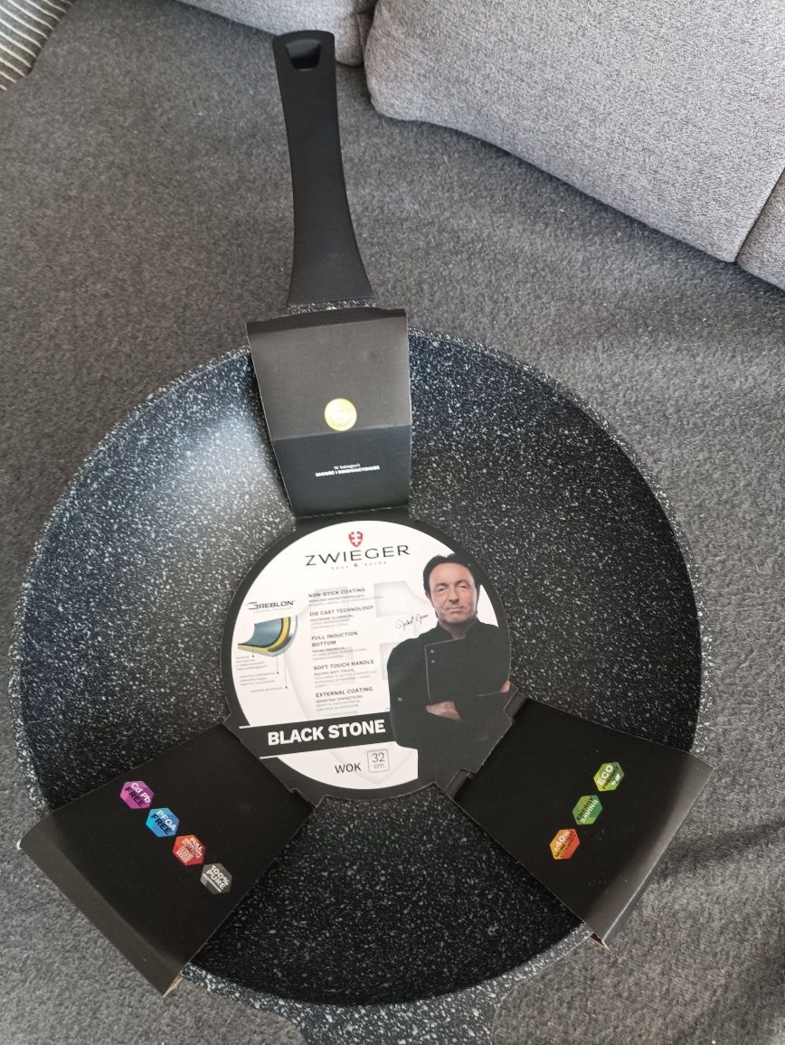 Patelnia Wok 32 cm Black Stone Zwieger