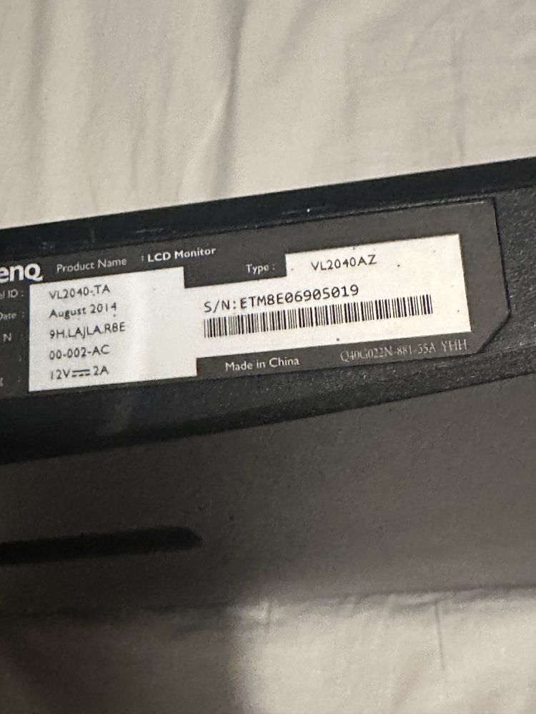Benq monitor 20''