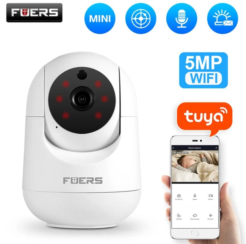 Хіт! Відеокамера,Відеоняня ip Fuers 3mp Tuya Smart Home Ніч.Режим