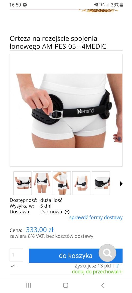 Orteza na rozejście spojenia łonowego reh4mat
