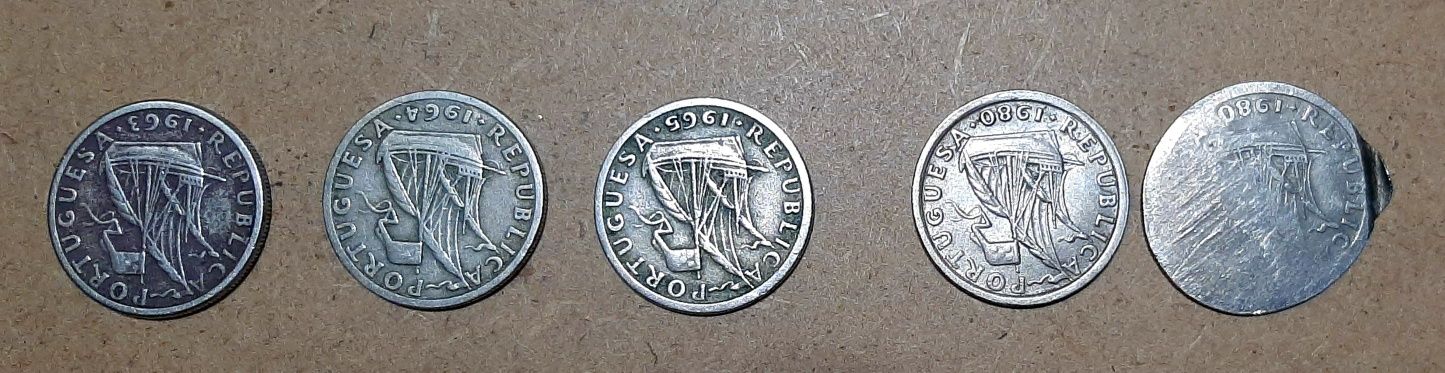 Moeda 2$50 PT Anos 1963, 1964, 1965 e 1980