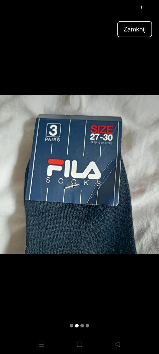 Skarpetki dziecięce Fila 3-pack 27-30