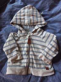Bluza z kapturem niemowlęca 56 H&M na zamek paseczki