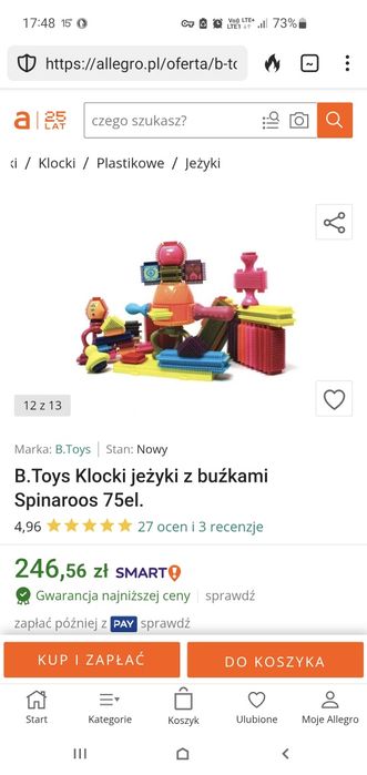 Klocki jeżyki B.TOYS dwa zestawy