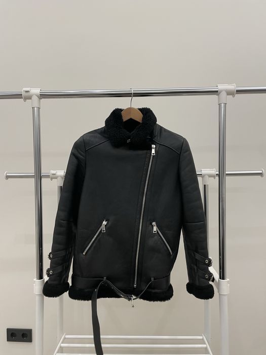 Жіноча дублянка-авіатор з натуральної шкіри, , розмір M