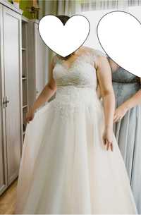 Suknia ślubna 42-44, welon do kompletu