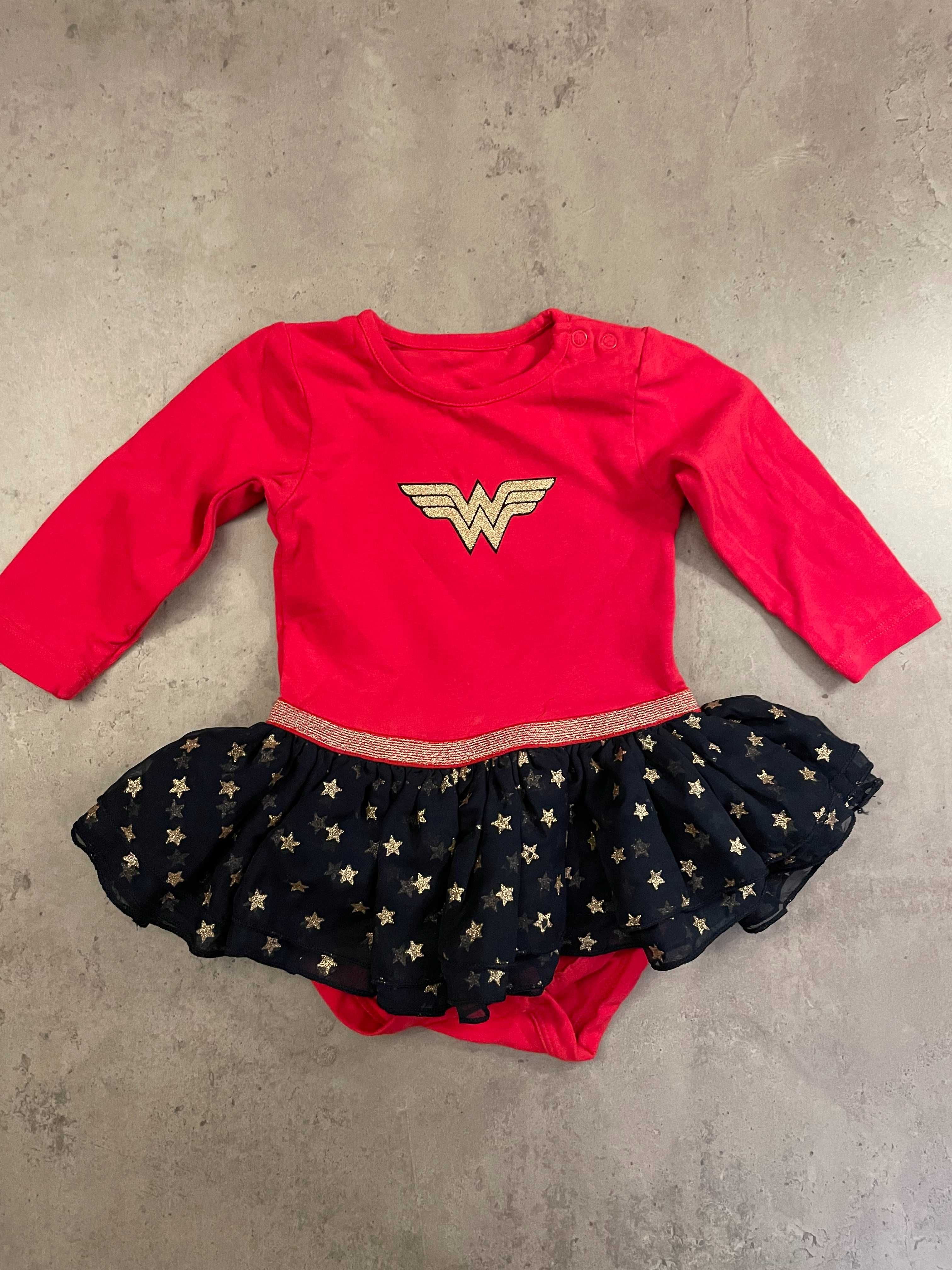 Body świąteczne Wonderwoman ze spódniczką rozmia 62