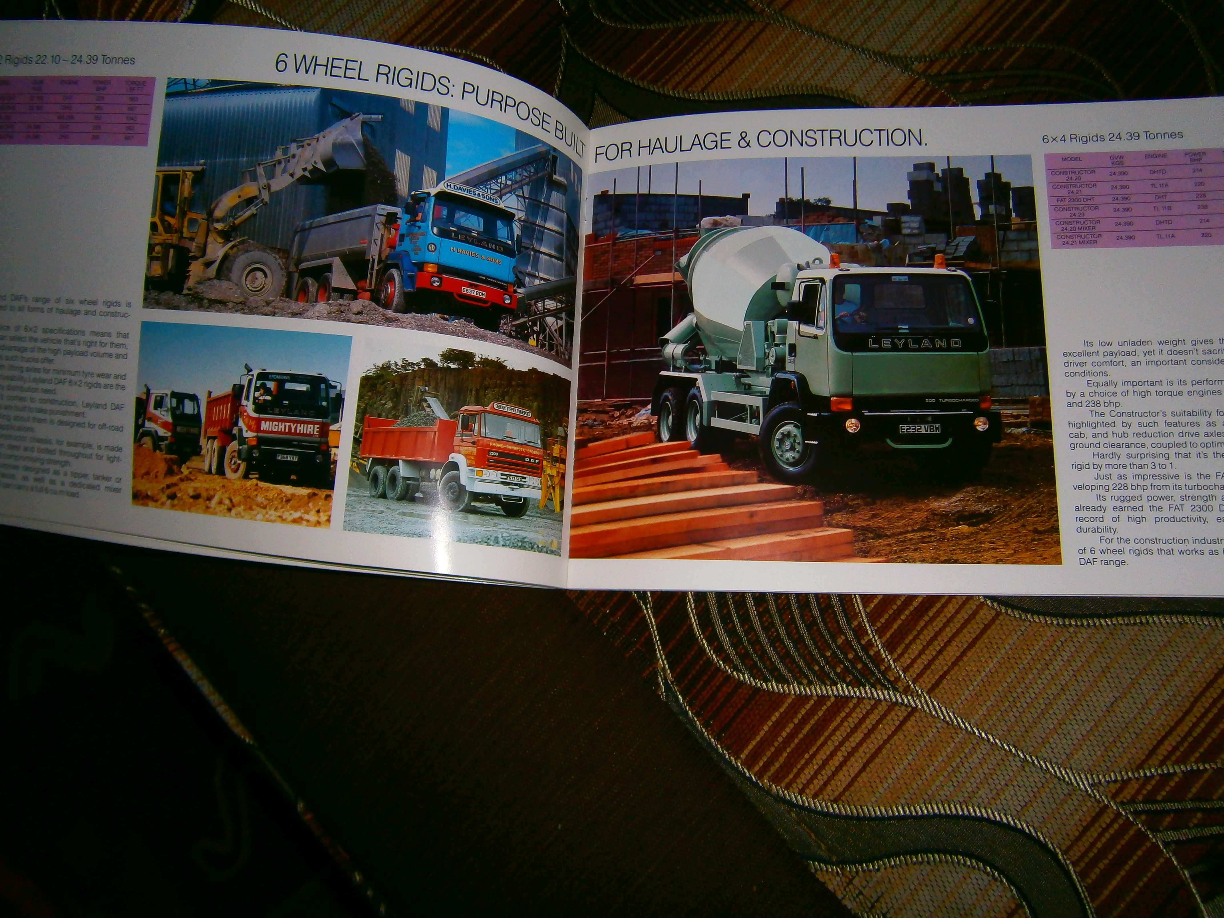 Folder prospekt ciężarówek DAF - LEYLAND