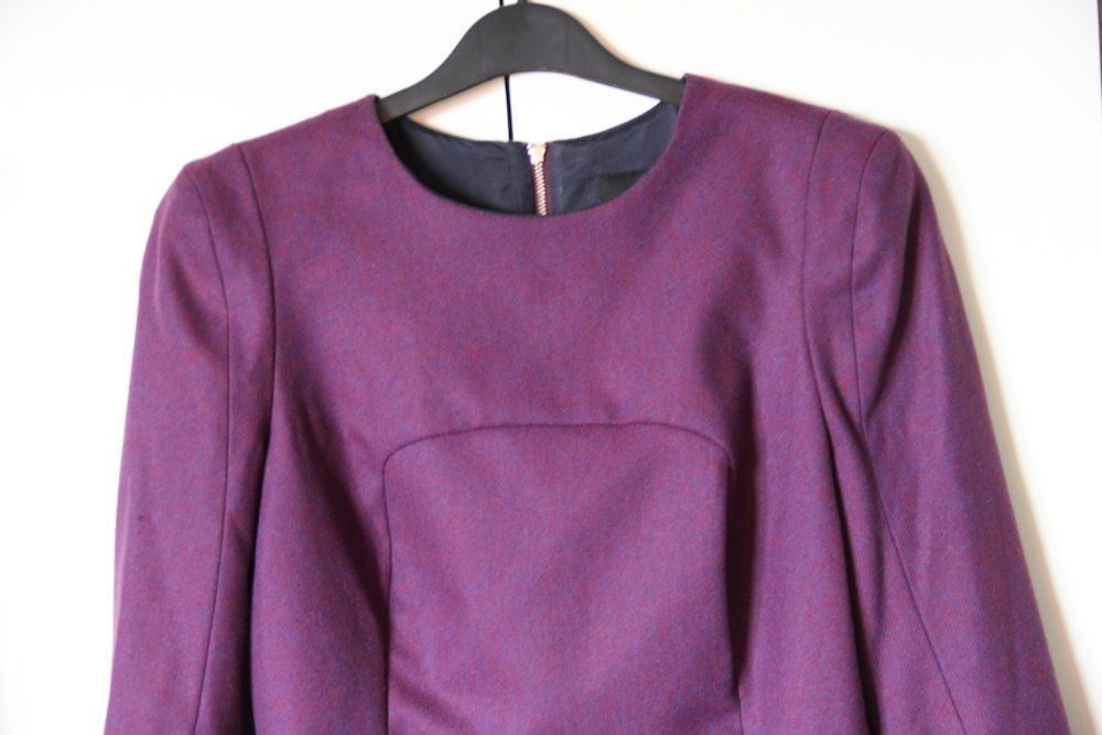 Gardias Dorota SIMPLE fioletowa sukienka zamek 36 S 34 XS  fiolet