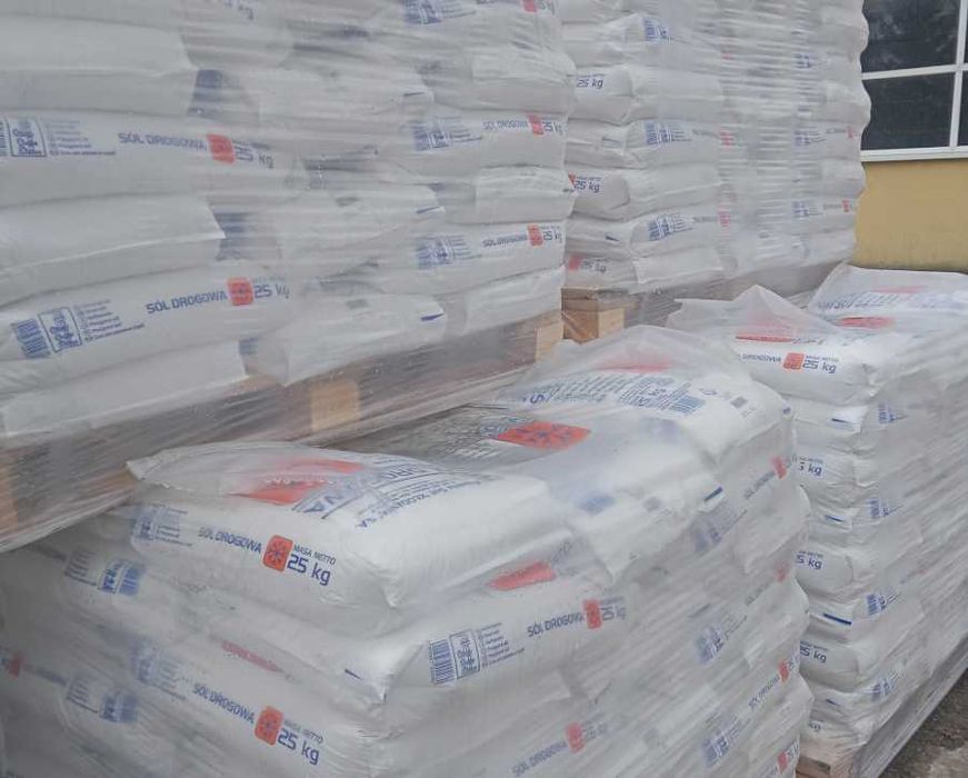 Sól drogowa Kłodawa paleta 1125kg worki po 25kg