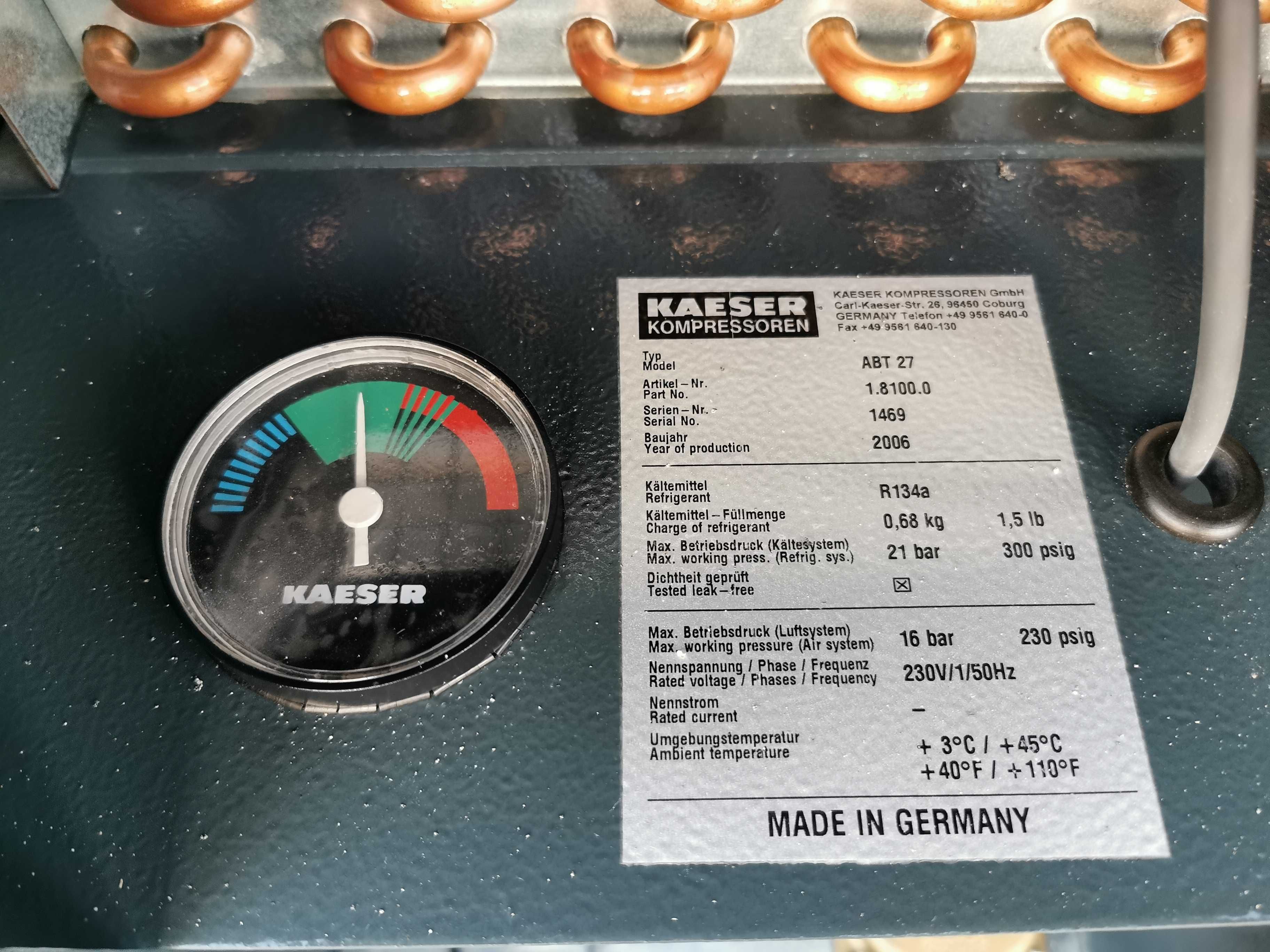 Sprężarka śrubowa 15kw KAESER ASK27T kompresor 2600l/min +OSUSZACZ