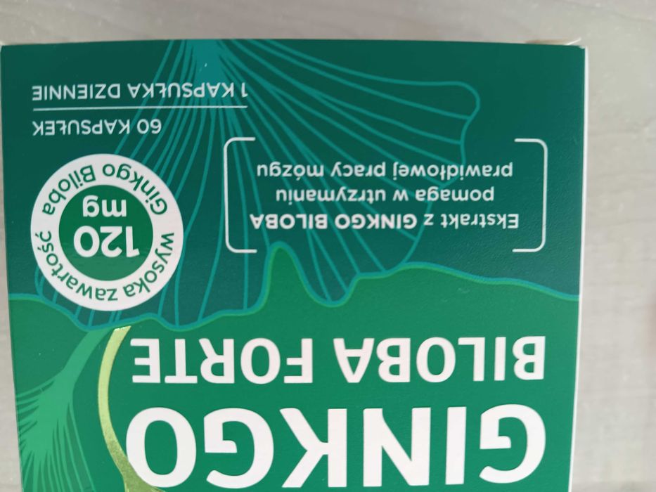 Ginkgo Biloba Forte 120 mg 60 kapsułek pamięć koncentracja