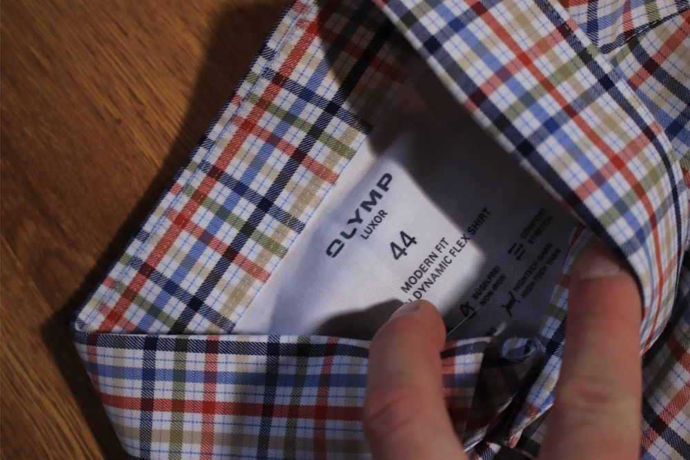 Koszula Olymp r. 44 luxor modern wielokolor dł rękaw w kratkę męska