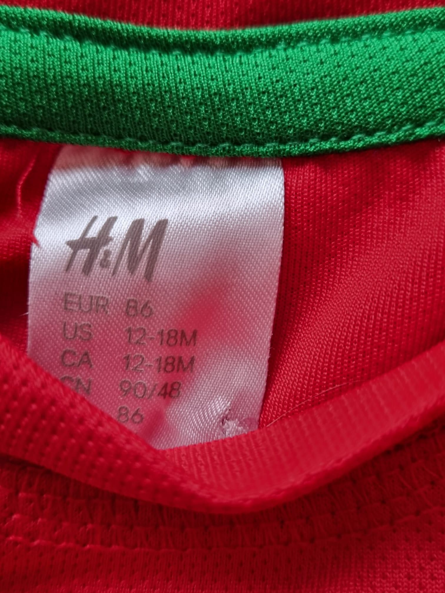 Strój małego sportowca r.86 koszulka hm i spodenki adidas 30zł.