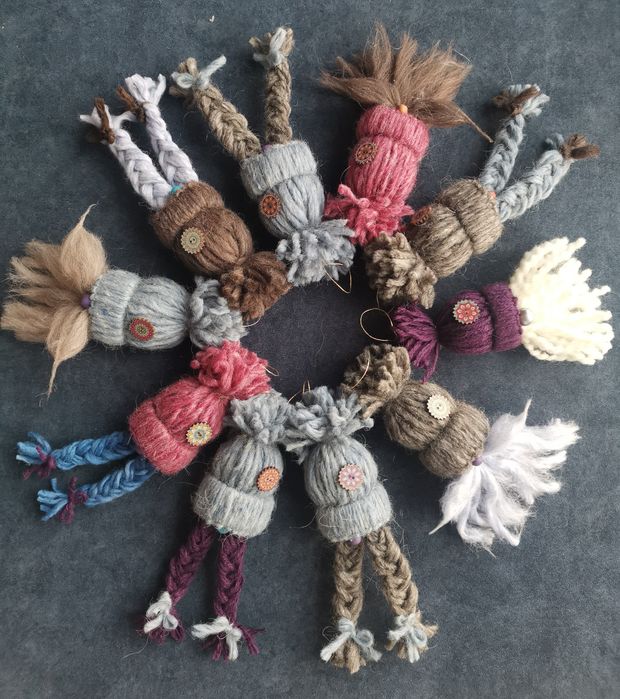 Ręcznie robione skrzaty, ozdoby świąteczne