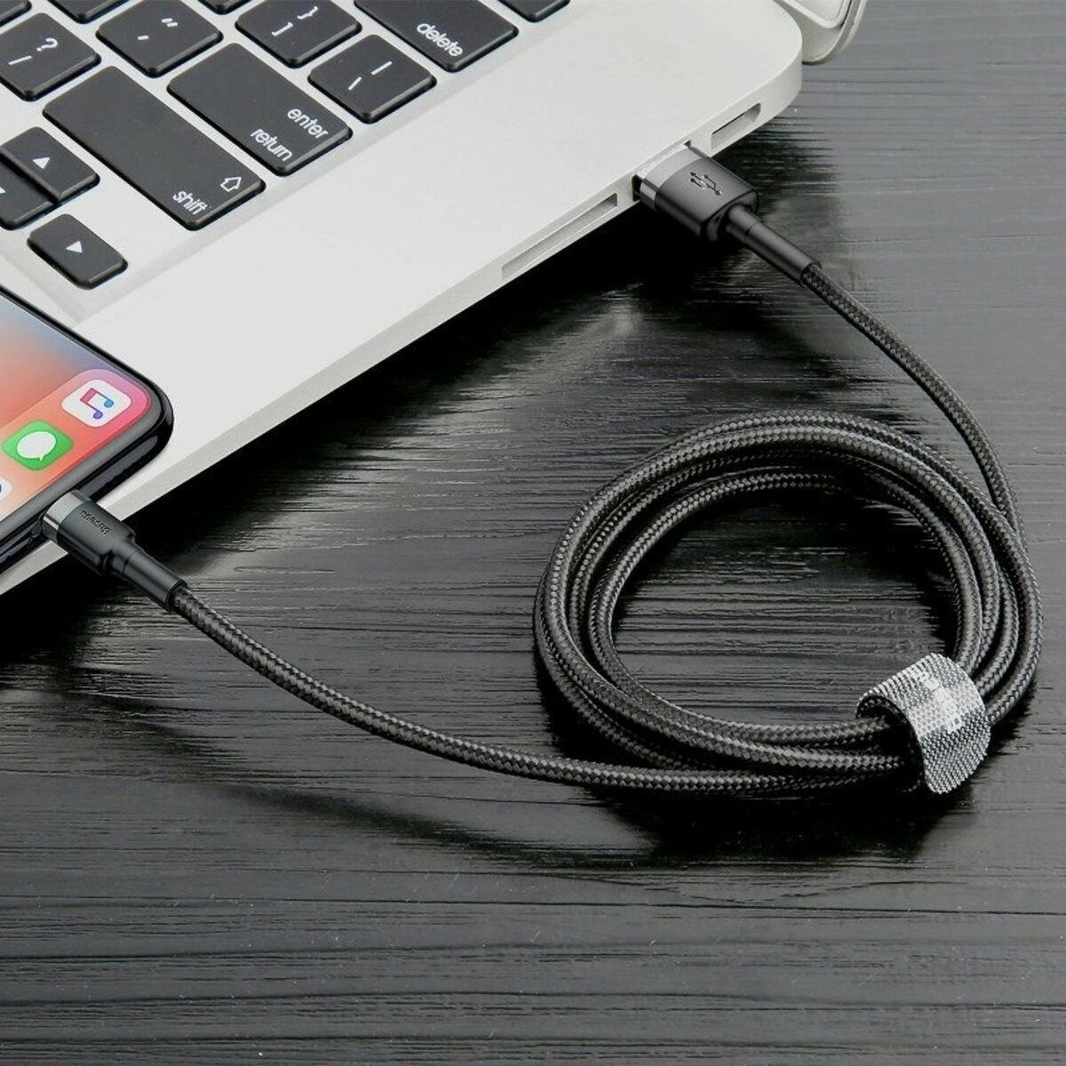 Кабель з чіпом Baseus USB to Lightning Швидка Зарядка 200см