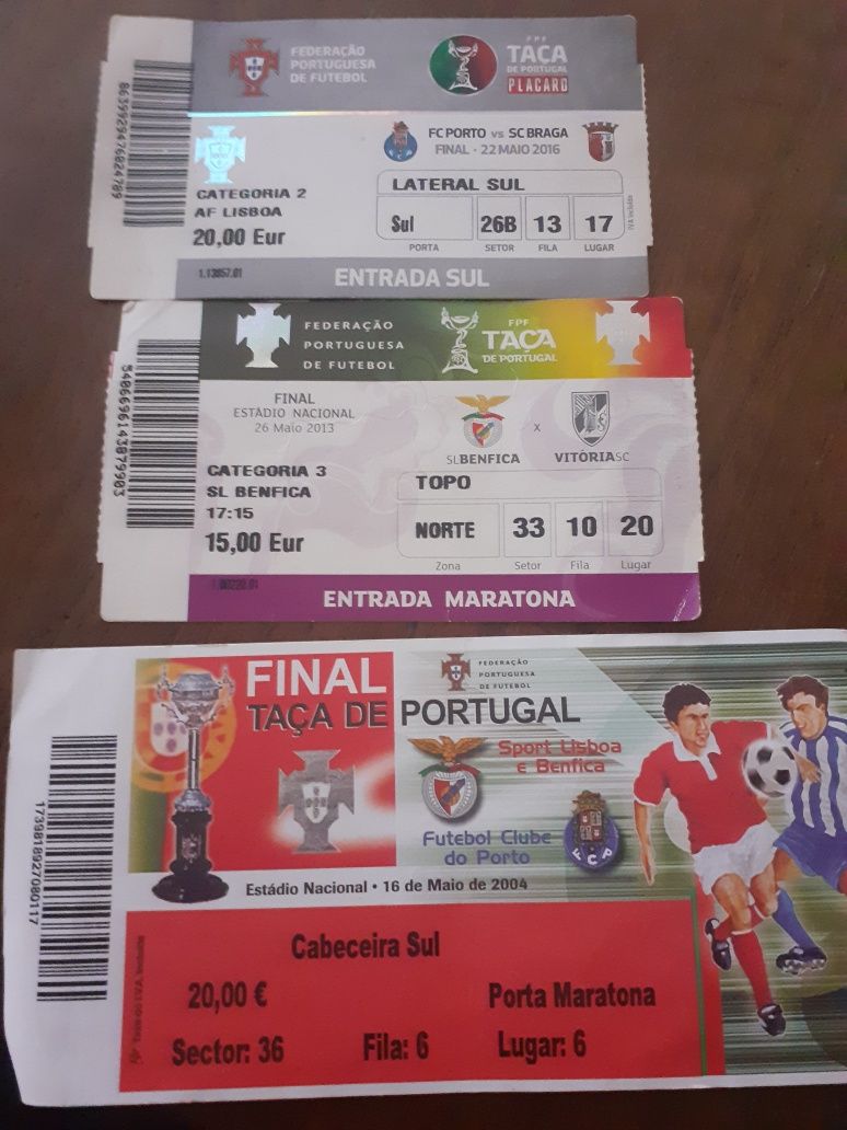 Bilhetes Finais Taça Portugal  Div