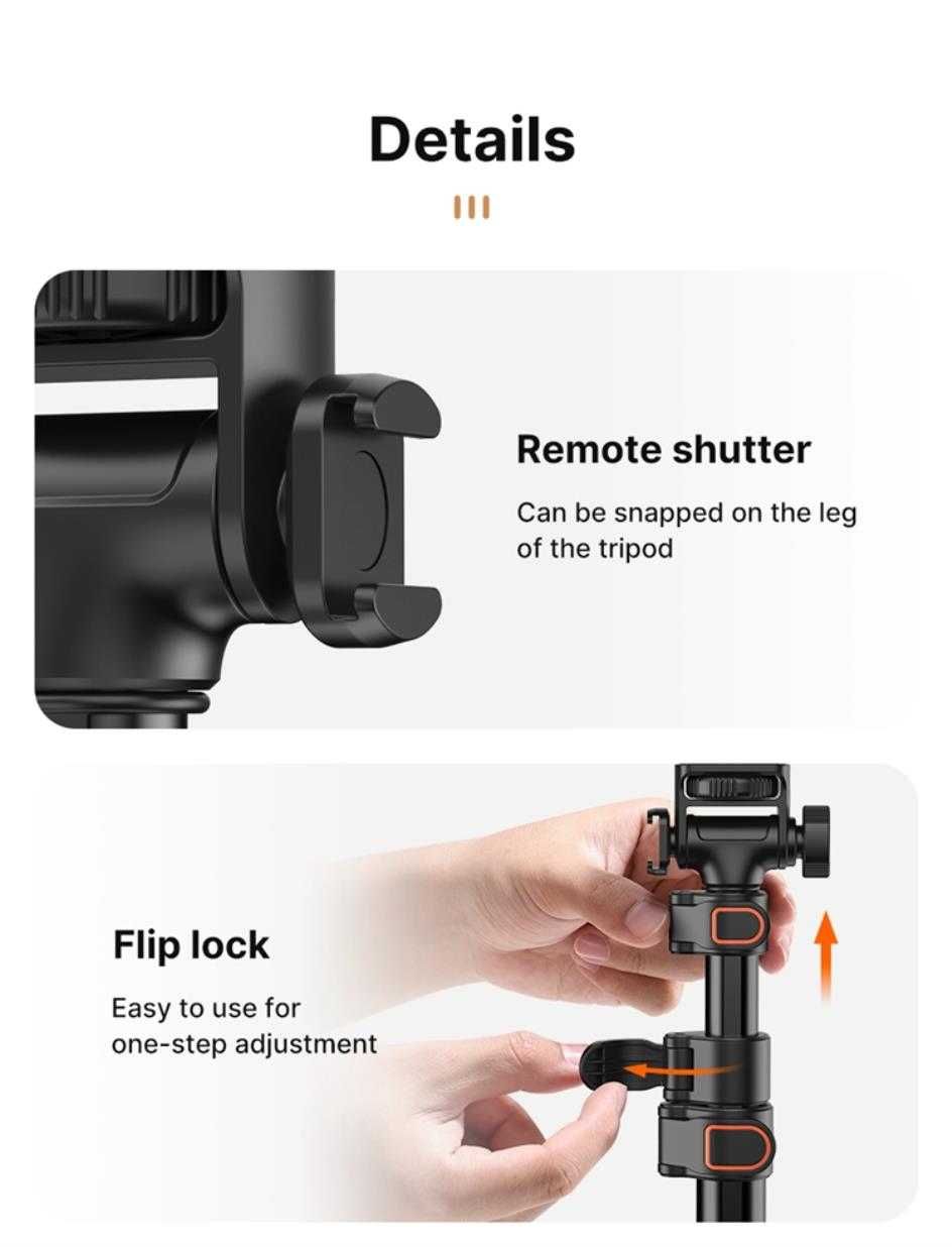 Kijek selfie statyw ze stopu aluminium do kamer DJI GoPro Ulanzi TB-64