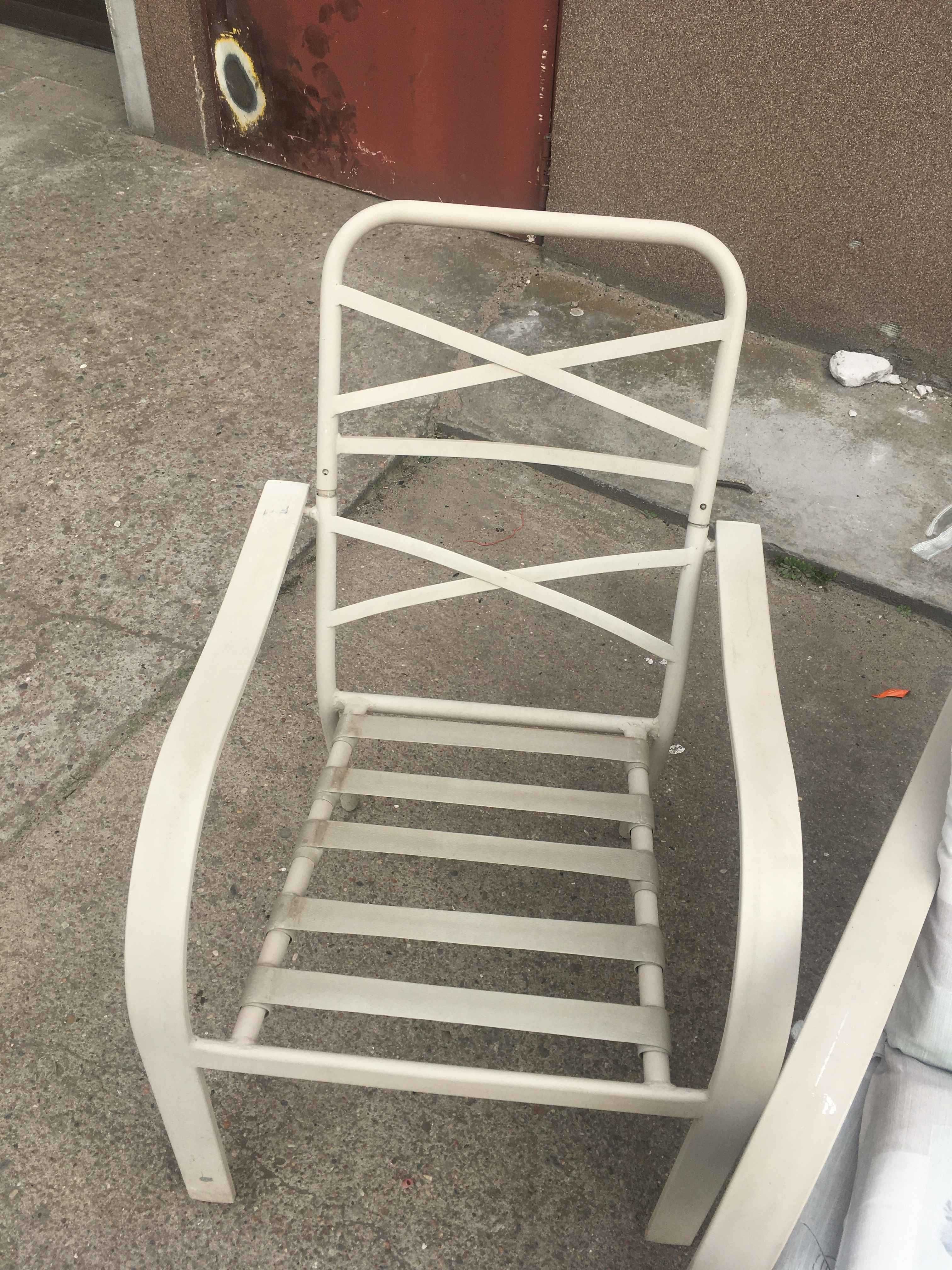 Krzesła fotele ogrodowe tarasowe  aluminiowe poduchy
