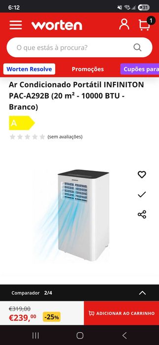 Ar Condicionado Portatil Infiniton