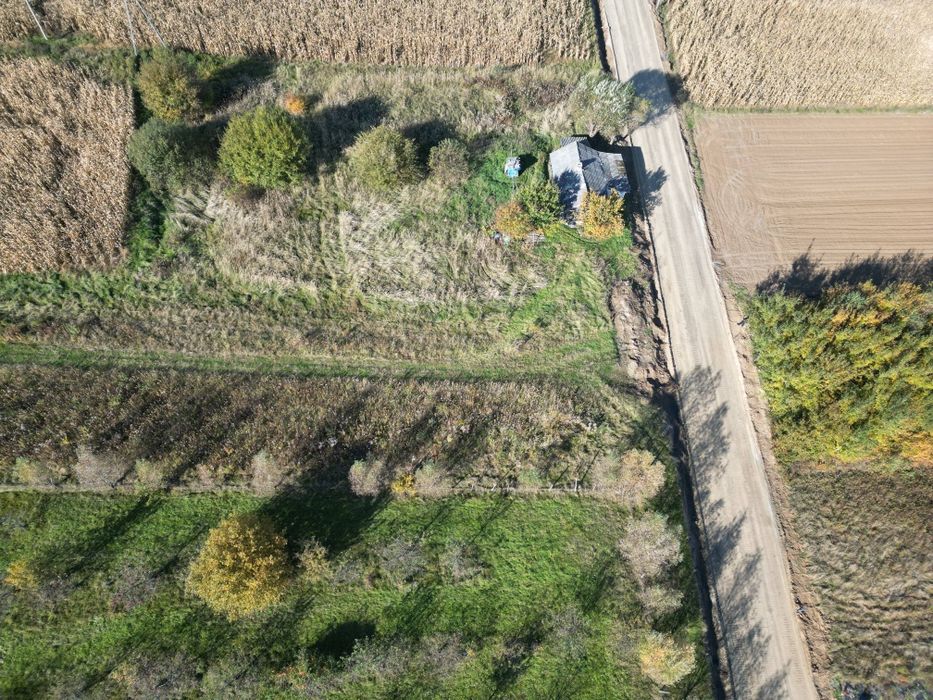Działka 26 at w Pruchniku Górnym ul. Miodowa zdjęcia z drona