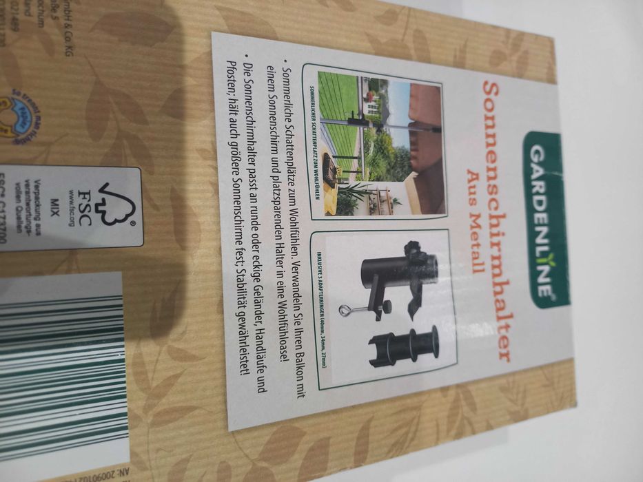 Uchwyt stojak Gardenline z metalu na balkon