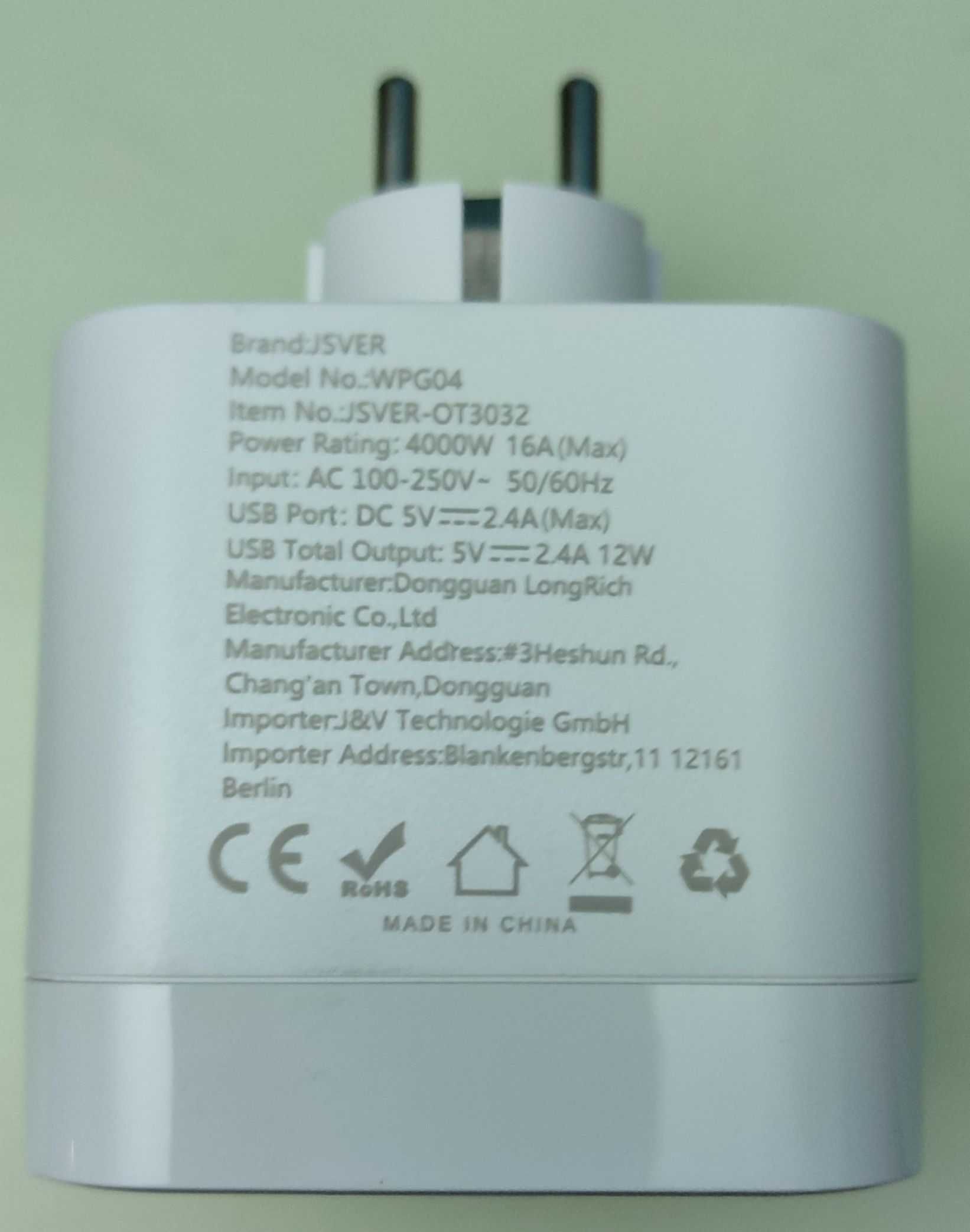 CARREGADOR Jsver Tomada 3 Vias Multi Socket Cubo 3 Usb Proteção