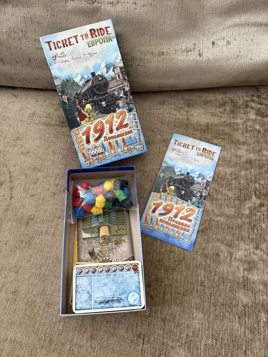 1912 доповнення ticket to ride настільна гра