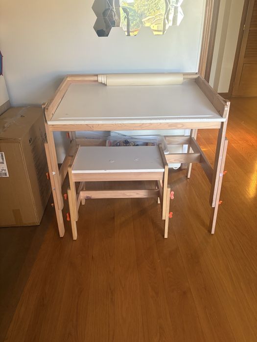 Secretária extensível criança com cadeira extensível Flisat Ikea