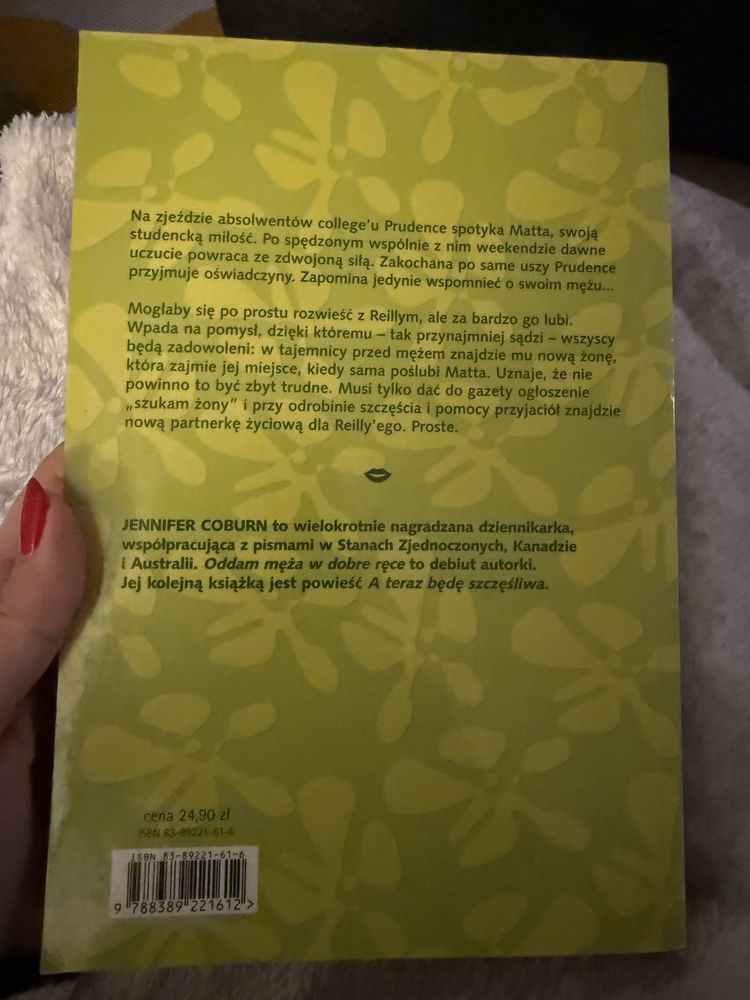 Książka „Oddam męża w dobre ręce” Jennifer Coburn