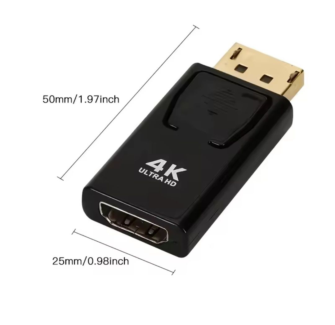 Переходник DisplayPort (DP) to HDMI 4K